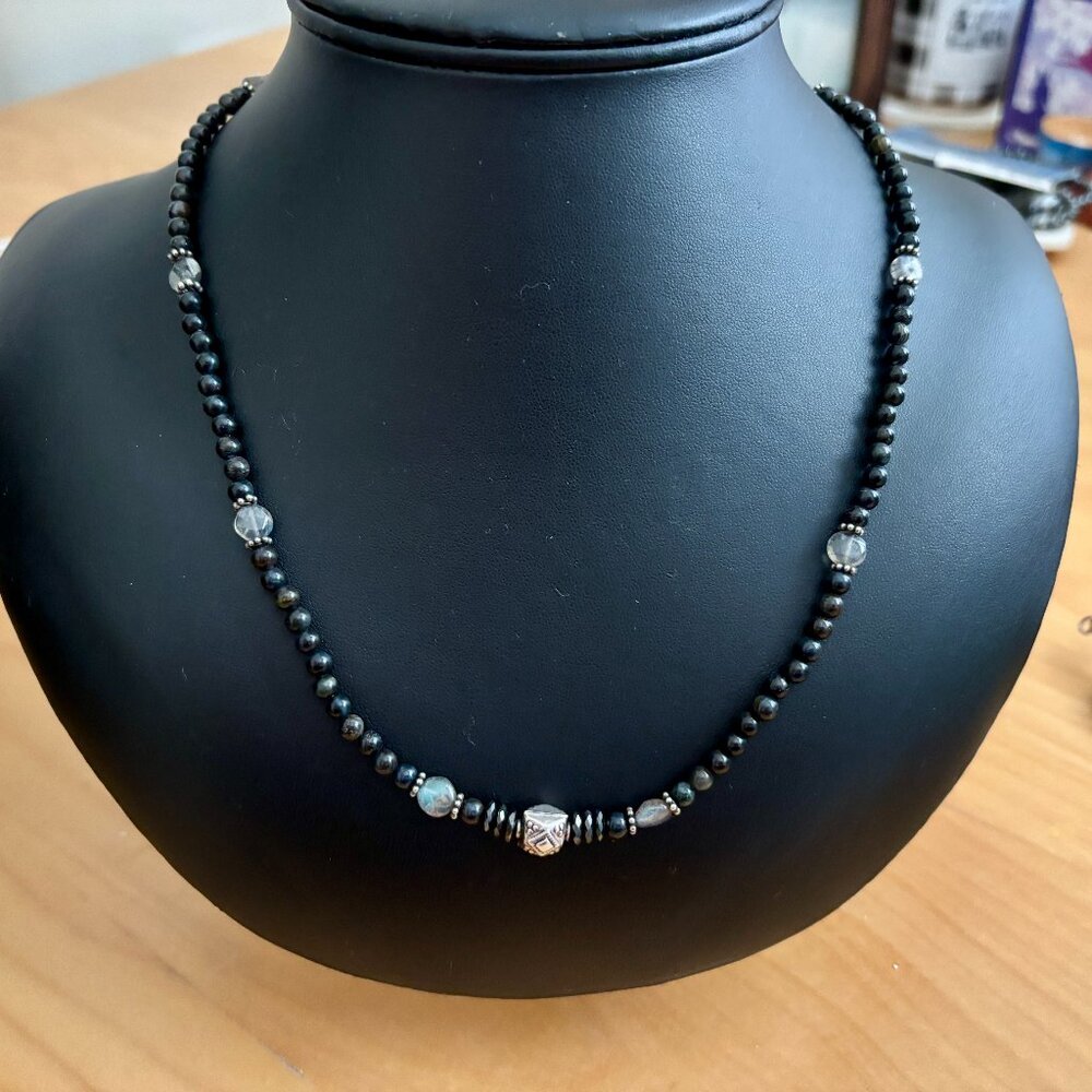 Handmade Semi-Precious Stone Necklace - 18" with 2in Extender Chain